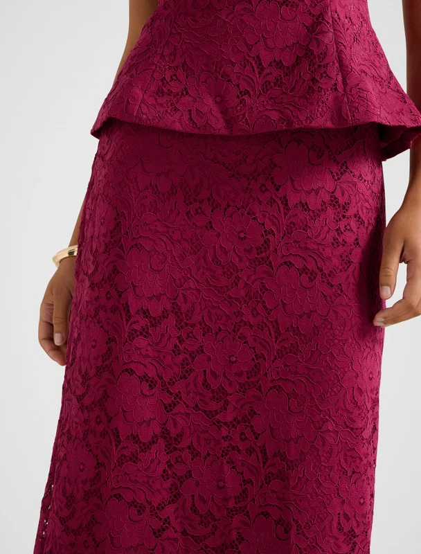 forever new  LORETTA Lace Midi Skirt for Women | Best Price UAE